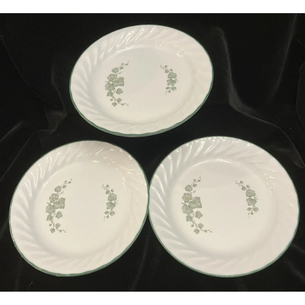 Set Of 3 Corelle CALLAWAY IVY Swirl Pattern 7 1/4